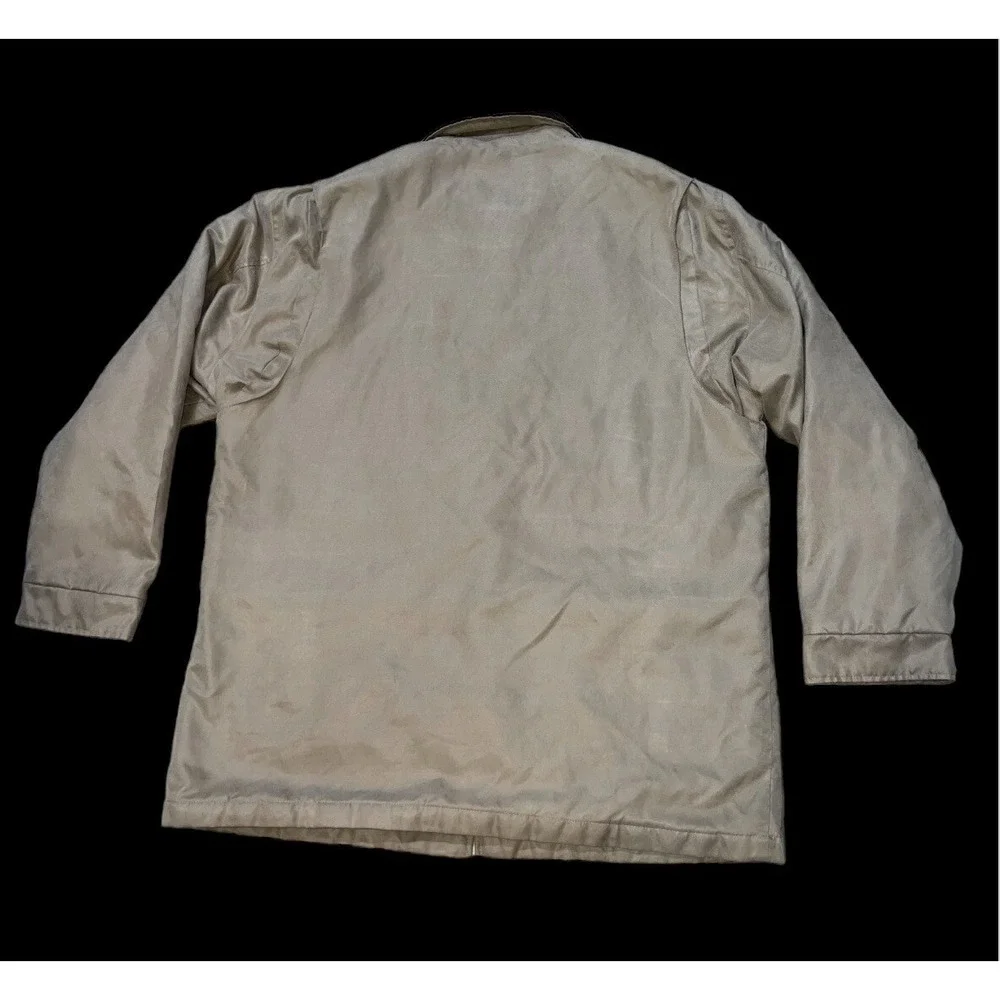 Botany 500 Men's Large Tan Casual Coat Jacket Button Up Quilted Lining Soft